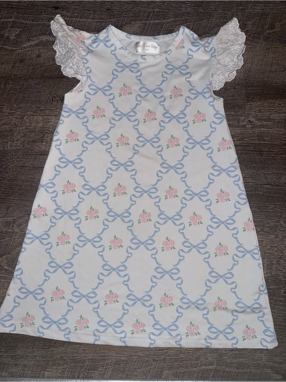 Cecil & Lou White & Blue Floral Girls Dress
